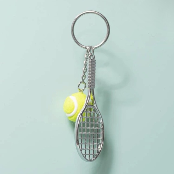 Tennis Racket and Ball Charm Keychain 🎾 Sports - Picture 4 of 8